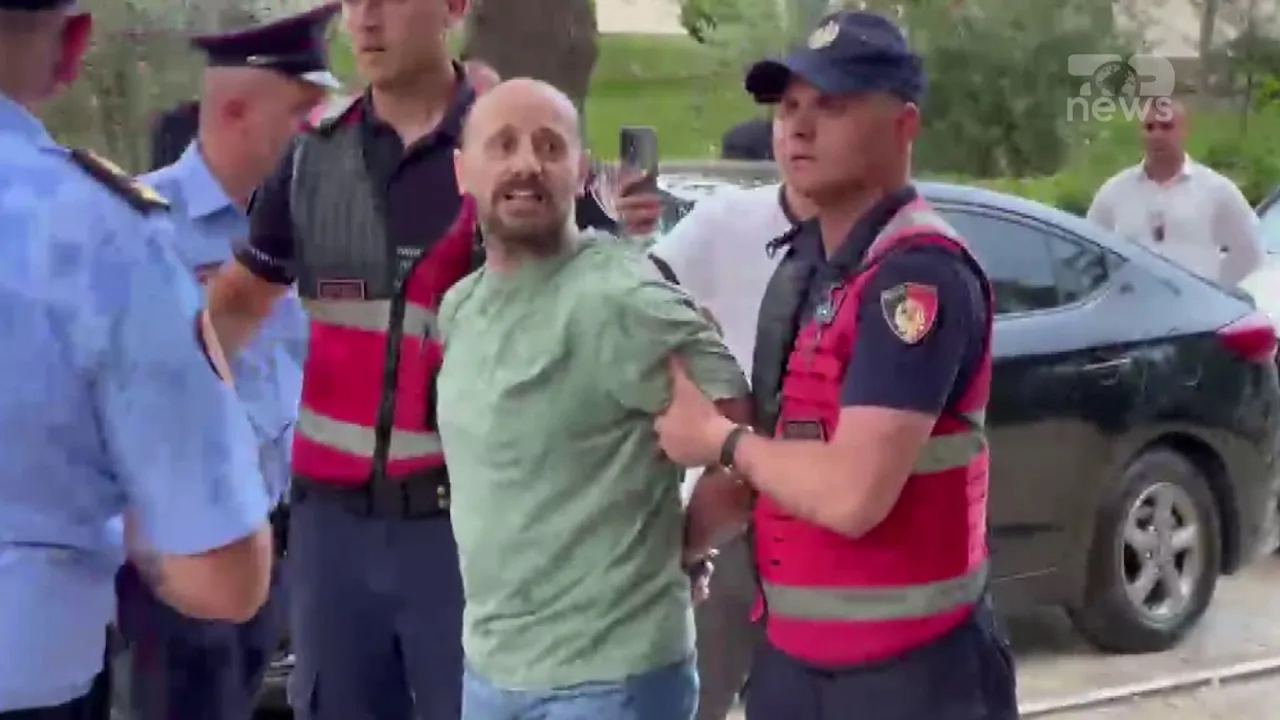 Policia shpërndan me forcë protestuesit dhe shoqëron Dritan Goxhajn — Tiranë, 30 qershor 2026