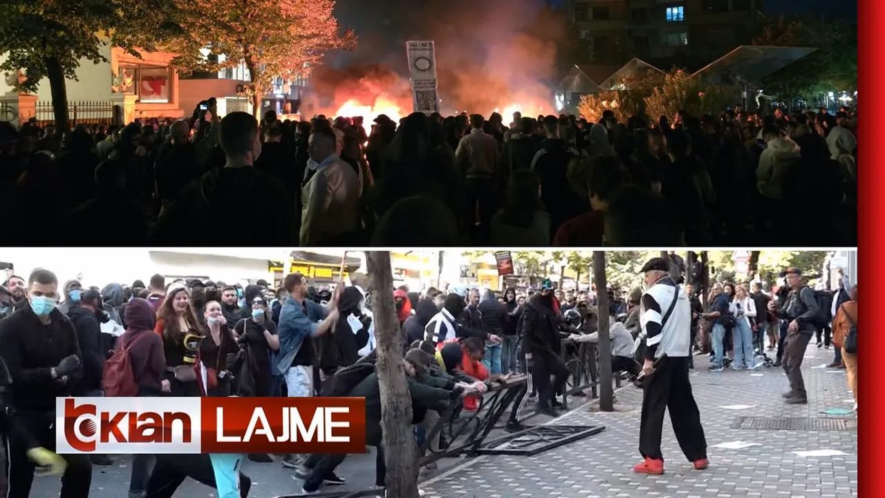 Përplasje të dhunshme në protestën e studentëve — Tiranë, 13 tetor 2026