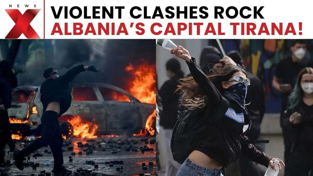Përplasje të dhunshme ndërsa protestat përshkallëzohen — Tiranë, 17 tetor 2026