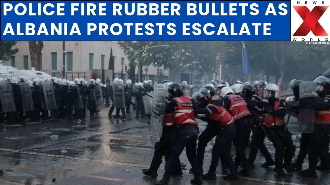 Kriza e protestave thellohet ndërsa policia qëllon me plumba gome — Tiranë, 18 tetor 2026
