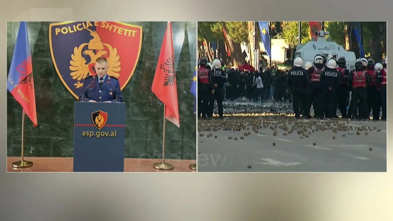 Drejtori i Policisë Hita për plumbat e gomës: po përdorim çdo mjet të lejuar — Tiranë, 17 tetor 2026